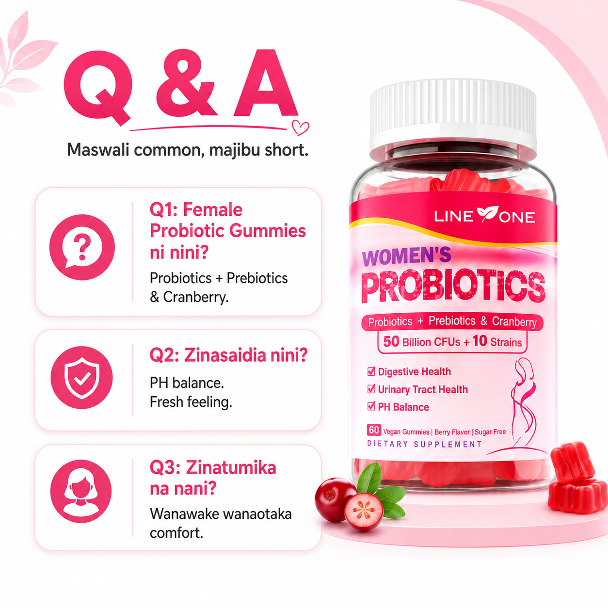 Female Probiotic Gummies - 100% Safe